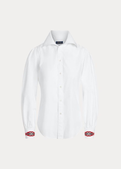 Women's Polo Ralph Lauren Embroidered Oxford Shirt | 549817NWB